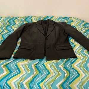 Mix it size 6 black leather lamb skin jacket